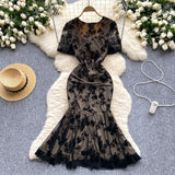 Dress Female High-End Banquet Party Dress To Collect The Waist Thin Velvet Print Folded Open Pouse Long