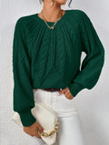 2025 New Solid Color Collar Long-Sleeved Jersey Elegant Loose Sweater