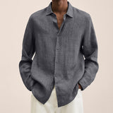 Explosion Autumn Long Sleeve V-Neck Loose Button Cotton Shirt Shirt