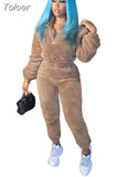 2023 Winter Outfits Thick Warm Fleece Sweatsuits for Women Two Piece Sweatpants and Hoodie Set Jogging Suits