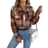 Shooting 2025 Autumn And Winter Lattice Long Sleeve Hair And Short Jacket Women's
