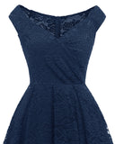 Elegant Lace Off Shoulder Vintage Party