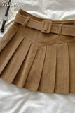 Vintage Pleated Skirt Women High Waist Tunic Jupe Fashion Bodycon Mini Skirts 2023 Faldas Mujer De Moda Y2k