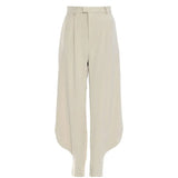 Bloomers Pants For Women High Waist Solid Minimalist Casual Trouers Female Fashion Spring Clothing Style New