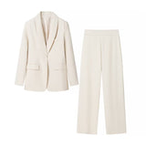 Women's Winter New Temperament Evening Dress Collar Suit Jacket + Pants