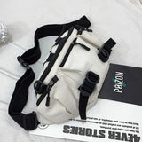 Bags Women Hip Hop Unisex Canvas Fanny Belt Pack Couple Travel Hiking Bag Harajuku Cargo Simple Casual All-match