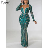 Clothing Vestidos Turtleneck Dress Autumn 2023 New Year Activity Dresses V-neck Sequin Long Skirt Night Female Slim