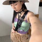 Y2k Aesthetics Camisole Grunge Fairycore Cami Top Korean Fashion Irregular Crop Top Japanese Harajuku Tank Top 00s