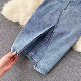 Kong Style In Women's Clothing Set 2025 New Female Sense Short Sling Vest High-Waisted Denim Skirt