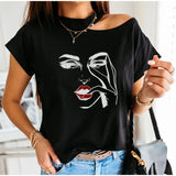 Shoulder O-neck Short Sleeve Women's Tshirt Loose Solid Ovesize Ladies Tshirts 2021 Fashion Casual Women Summer Clothes