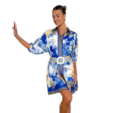 Casual Fashion Print Collar Women's Coat In Summer