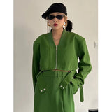 Wide Leg Pants Irregular Two Piece Suit New Lapel Long Sleeve Black Loose Fit Women Fashion Spring Autumn 2023