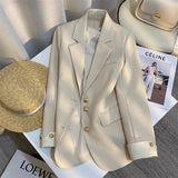 Toloer Spring Dress New Advanced Design Sense Blue Suit Jacket Female Korean Foreign Style Korean Version Casual Small Suit Female-Outfit
