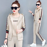 style 2020 New Women Clothing 3 Piece Set Plus Size Oversized Autumn Suit Hoodies Lounge Wear Female Top And
