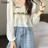 Women O-Neck Hollow Out Print Simple All-match Casual Fashion College Korean Style Ulzzang New Tops Hot Selling