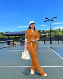 Toloer New Women's Casual Knit Wide-Leg Pants Suit-Outfit