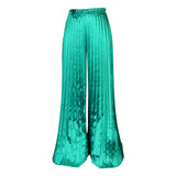 Summer Women's Solid Color Casual Loose Pressure Broad Leg Trousers African