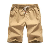 Men New Polyester Shorts For Men Summer Solid Breathable Elastic Waist Casual Male Short 7