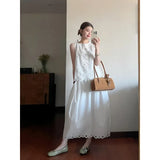 Set Summer 2025 New Empty Sleeveless Vest Blouse High-Rise Loose-Fitting Skirt