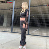 Puss Hollow Out Chic Long Skirt Summer Fashion Skinny Stretchy Low Waist Bottoms Ruched Sexy Slim Wild Clubwear
