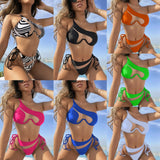 Add Color 2023 New Sexy Hollow Yarn Split Swimsuit