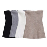 Throttling Knitted Vest 2025 Spring Sexy Shoulder High Bullet-Tendered Women's