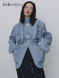 Casual Windbreakers For Women Lapel Collar Long Sleeve High Waist Lace Up Trench Coats Female 2020 Clothing