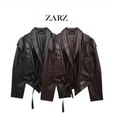 Homemade New Women's Fashionable Classic Neck With Belt Leather