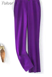Women Elegant Temperament Long Sleeve Lapel Blazer Or Pants Casual Solid Color Business Occupation Office Clothing