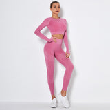 Gym Set Fitness Clothing Sportswear High Waist Women Gym Leggings Tights Padded Push-up Sports Bra 2 Pcs Sports