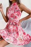 Tie Waist Ruffle Hem A-Line
