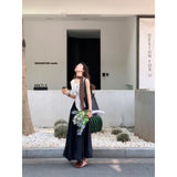 Atmosphere Is Simple To Wear A Vest Top In The Long And Elegant Temperament Casual Half-Dress Women's