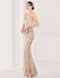 Sequin Strap Mermaid Long Evening