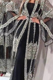 Dress Women Sexy Mesh Africa Clothing 2pecs Bronzing Large Swing Banquet Party Dance Prom Club Flare Sleeve Summer