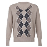 HEYounGIRL Preppy Style Vintage V Neck Sweater Women Autumn Casual Argyle Plaid Jumper Female Korean Fashion Pullover