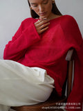 New Hollow Knitted Top 2025 New Round Collar Perspective Thin Sweater
