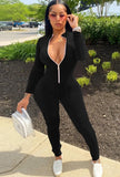 Winter Ribbed Zip Up Fitting Bodycon