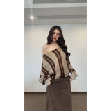 Niche Curry Syringe Knitted Shirt Women's Casual Straight Straight Slim Skirt