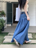 Denim Skirt for Women 2023 Faldas Mujer De Moda High Waist A-line Jupe Vintage Fashion Casual Saia Korean Y2k