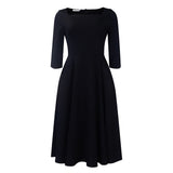 Women's Autumn And Winter New Fashion Temperament Pocket Dress Evening Dress African