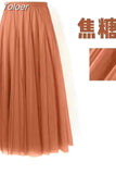 Half Length Elastic Skirt Black Pink Mesh Skirts For Womens Skirt Lace Tulle Bouffant Puffy Skirt Fashion Tutu
