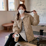 Korean Version Of The New 2024 Short Down Cotton Clothes Women Thickened Warm Simple Versatile Style Jacket Tide-Outfit