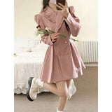 Blazers Dress Women Casual Long Sleeve One Piece Dress Korean Fashion Vintage Short Party Dress Female 2022 Autumn