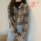 Spring Vintage Print Shirt Female Oversize Tops Womens Long Sleeve Girls Blouse Summer Plus Size Women Blouses Femme