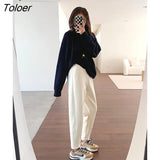 Thicken Women Harem Pants Autumn Winter Trousers Casual Apricot Black Sweatpants Loose Female Trousers Warm Capris