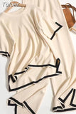 Knitted Short Sleeve Pants Loungewear Set O-neck Loose Side Shirt Pant Sets 2023 Women Casual Tracksuit Two Piece