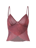 Cross Over Mesh Crop Cami Top-Outfit