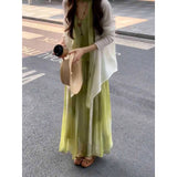 New Thin Sun Protection Jacket Seaside Holiday Sling Skirt Suit Women With Shawl