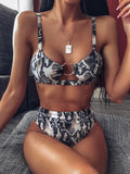 Toloer 2023 Swimsuit Ladies Split Swimsuit Leopard Print Bikini New Swimsuit-Outfit