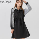 Dresses for Women Simple Temperament Jupe Y2k Clothes 2023 Vestidos De Mujer Zipper Stand Neck Loose Casual Dress